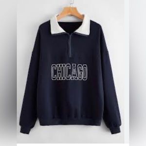 Shein ‘Chicago’ Crew Neck Jacket NWOT